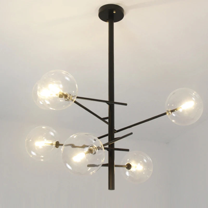 lustre winfordo globe led suspendu avec bulles de verre pour décoration - vue 6 sur 12