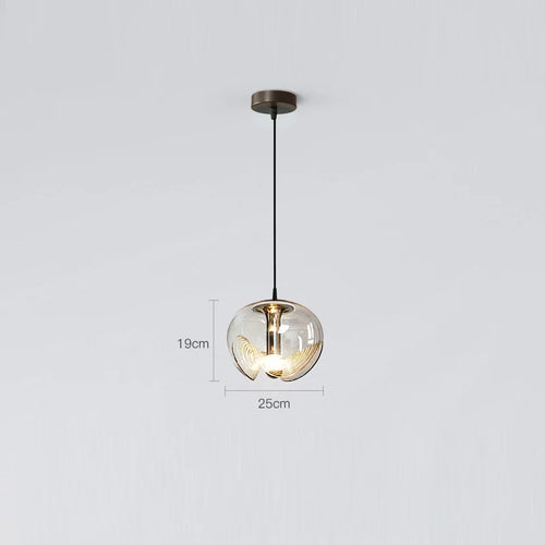 suspension ronde en verre pour restaurant bar et cuisine