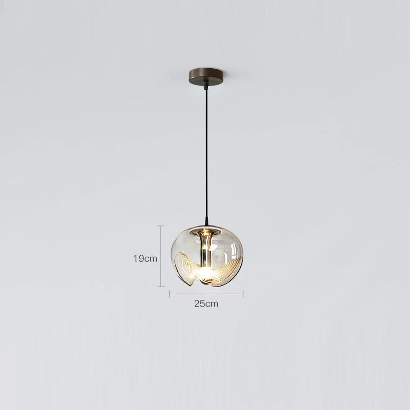 suspension ronde en verre pour restaurant bar et cuisine - vue 11 sur 15