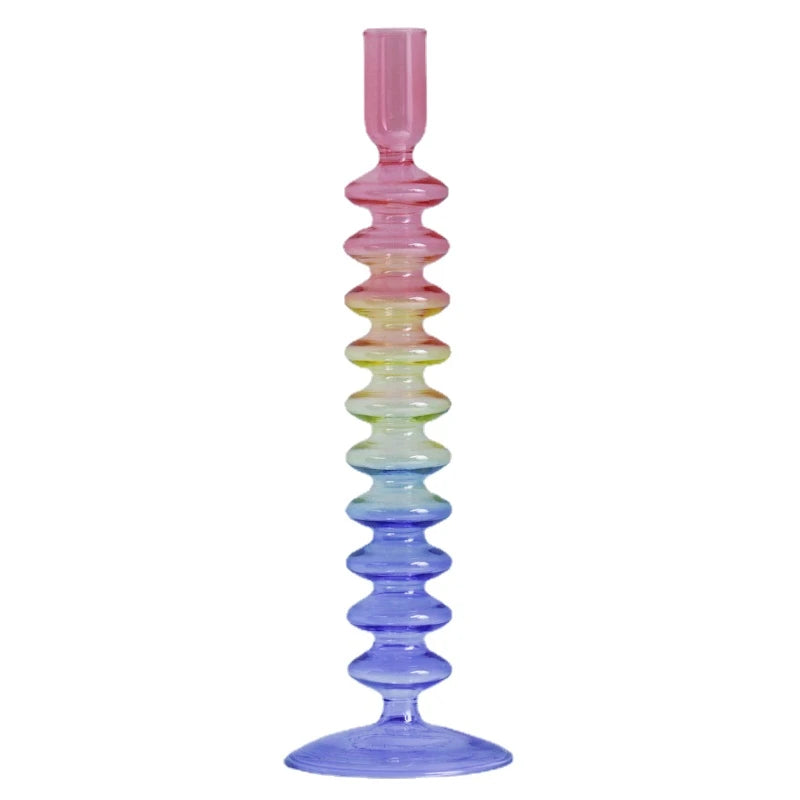 bougeoir en verre pour décorations de fête et mariage - vue 13 sur 16