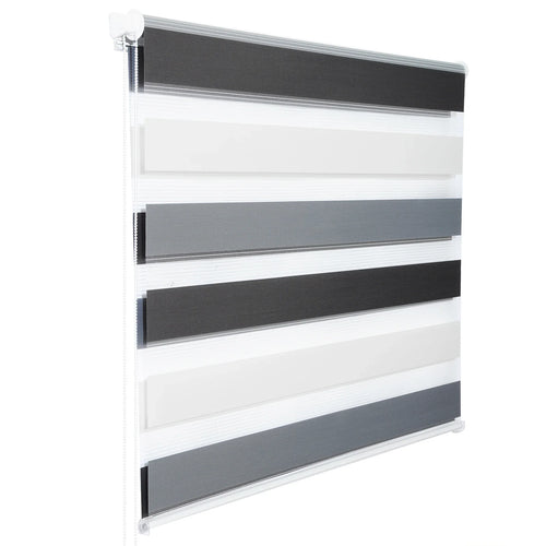 Store enrouleur double persienne tissu pour chambre salon