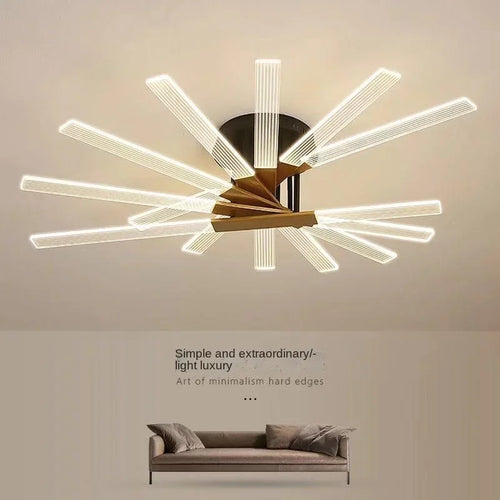 Moderner dimmbarer Acryl-Kronleuchter für elegante Innendekoration - vue 3 sur 12