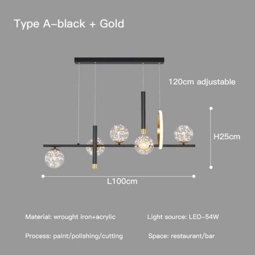 LED-Kronleuchter Gypsophila Glas mit Fernbedienung dimmbar modernes Design Innenraumdekor