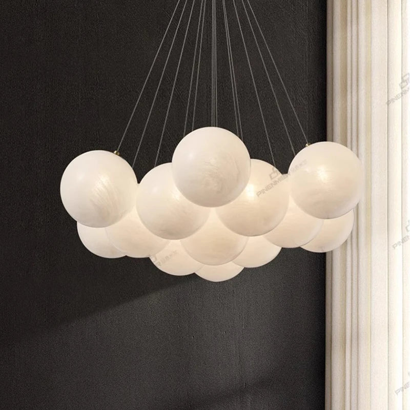 Lustre led boules suspendues au design moderne - vue 2 sur 9