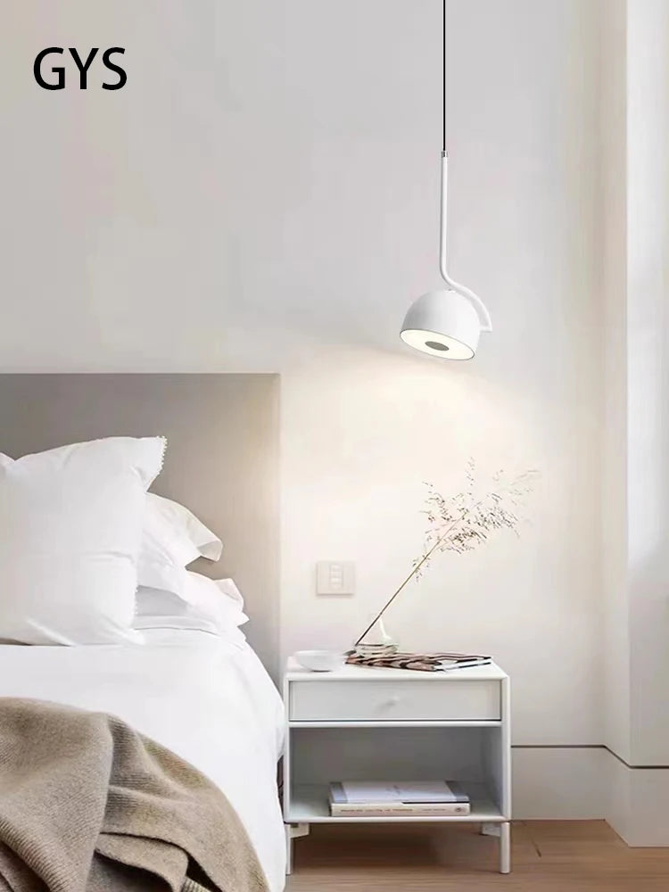 lustre minimaliste moderne à tête unique lampe led rotative - vue 2 sur 6