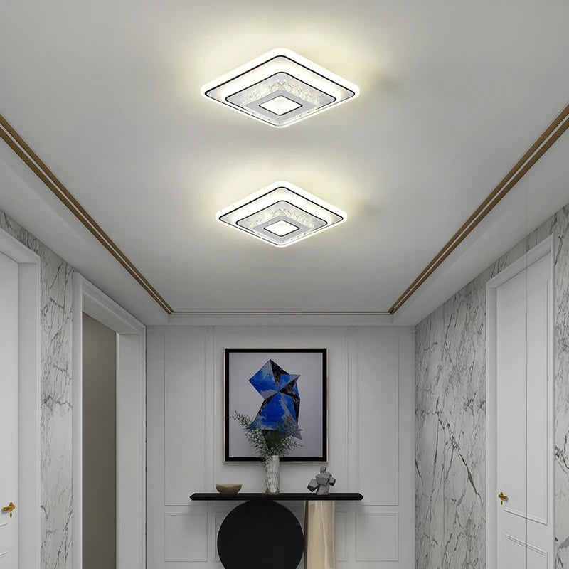plafonnier moderne minimaliste en cristal à led créatif - vue 5 sur 10