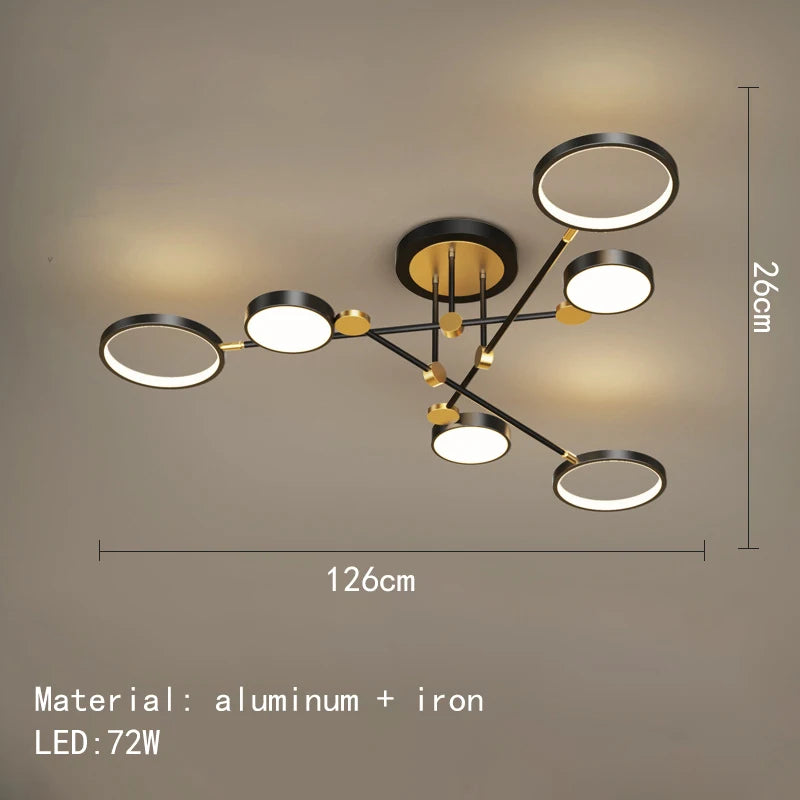 Minimalistische LED-Deckenleuchte 3 Farbtemperaturen dekorative Innenleuchte - vue 12 sur 30
