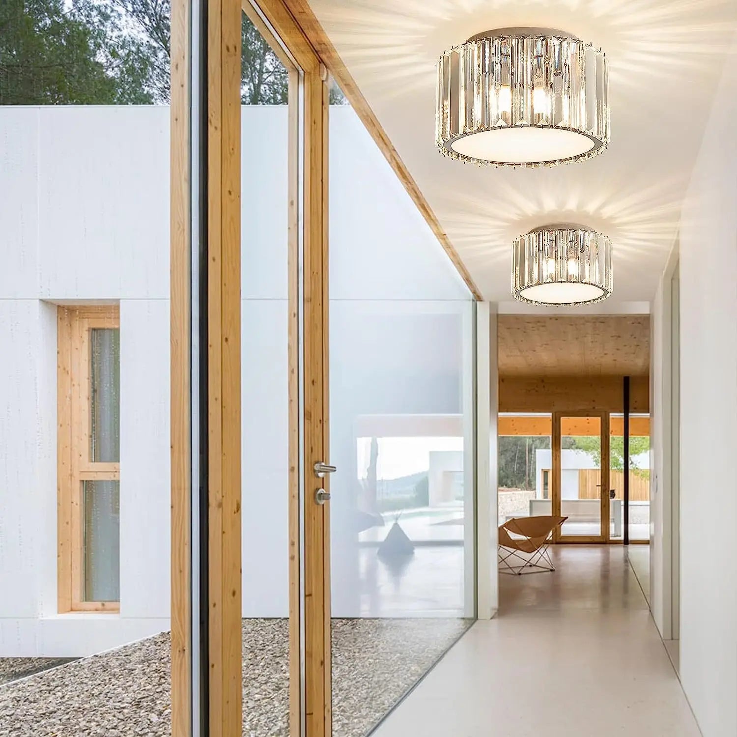 lustre en cristal led rond de luxe pour éclairage intérieur - vue 7 sur 7