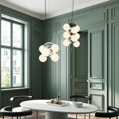 Nordische Ballon-Pendelleuchte Design für stilvolle Inneneinrichtung - vue 2 sur 12
