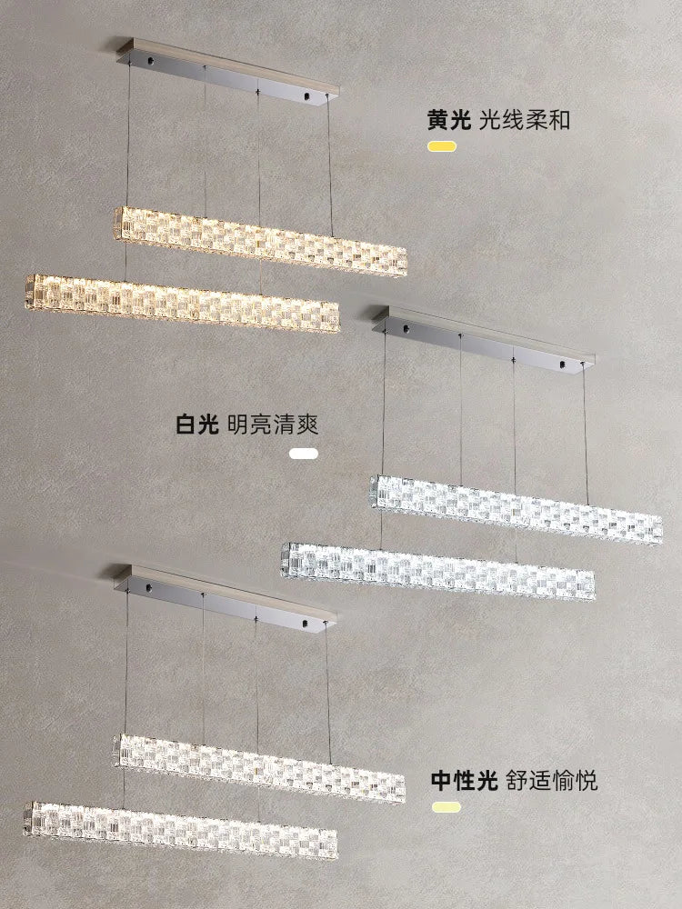 lustre en cristal postmoderne pour bar et salon - vue 7 sur 8