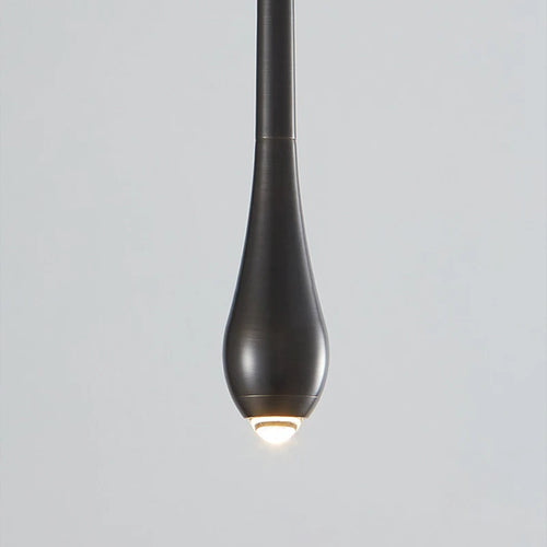 suspension moderne à led avec intensité variable en laiton et cuivre