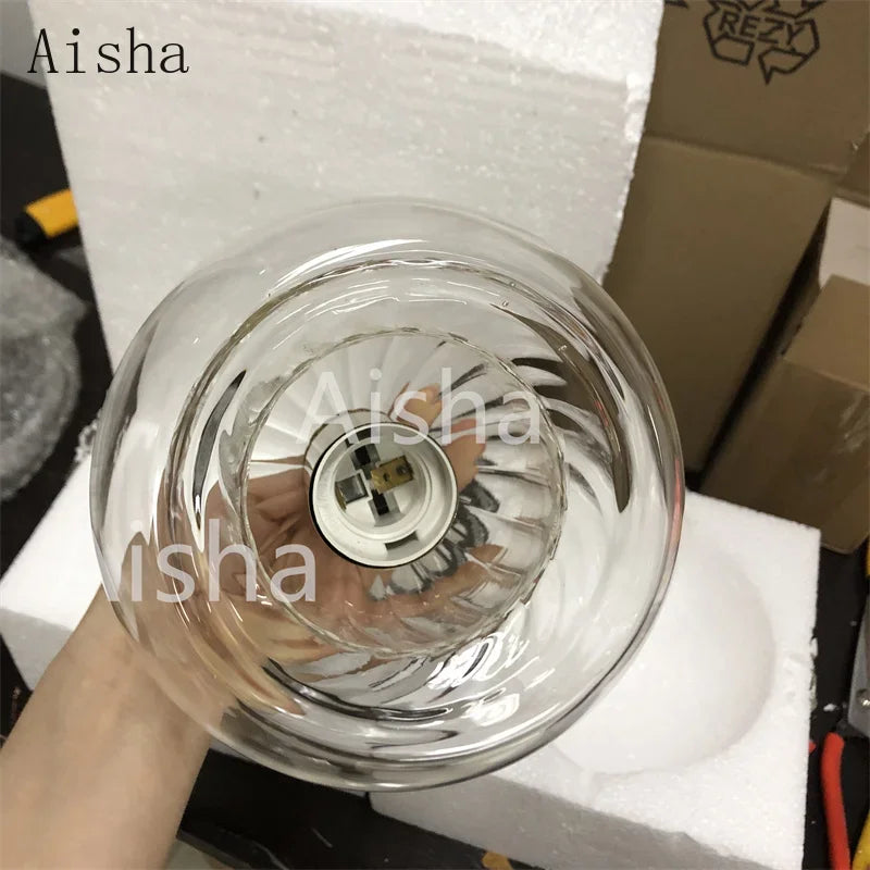 suspension moderne en verre pour décoration intérieure nordique - vue 6 sur 6