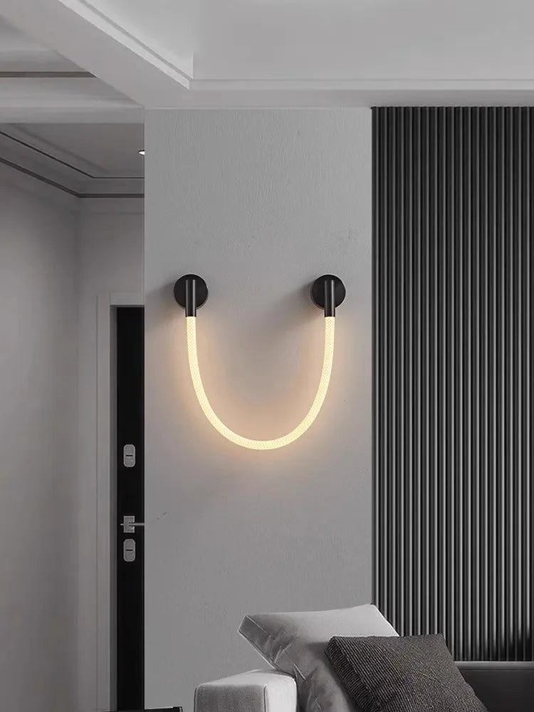 applique murale minimaliste moderne en silicone de luxe