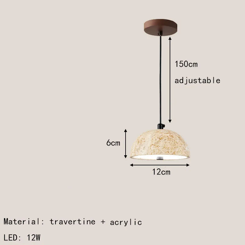 suspension restaurant en marbre naturel avec cordon réglable - vue 12 sur 12
