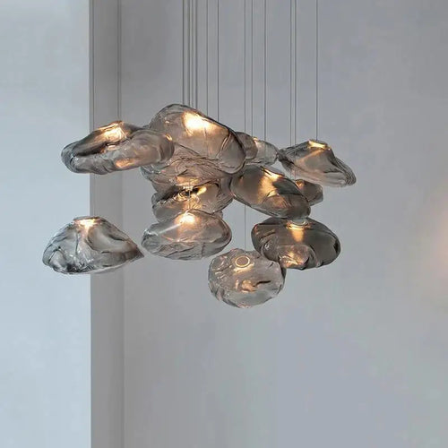 lustre en verre design nuage pour intérieur décoratif lumineux