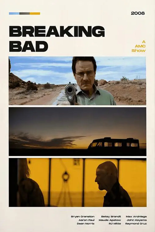 toile art vintage breaking bad décoration murale walter white