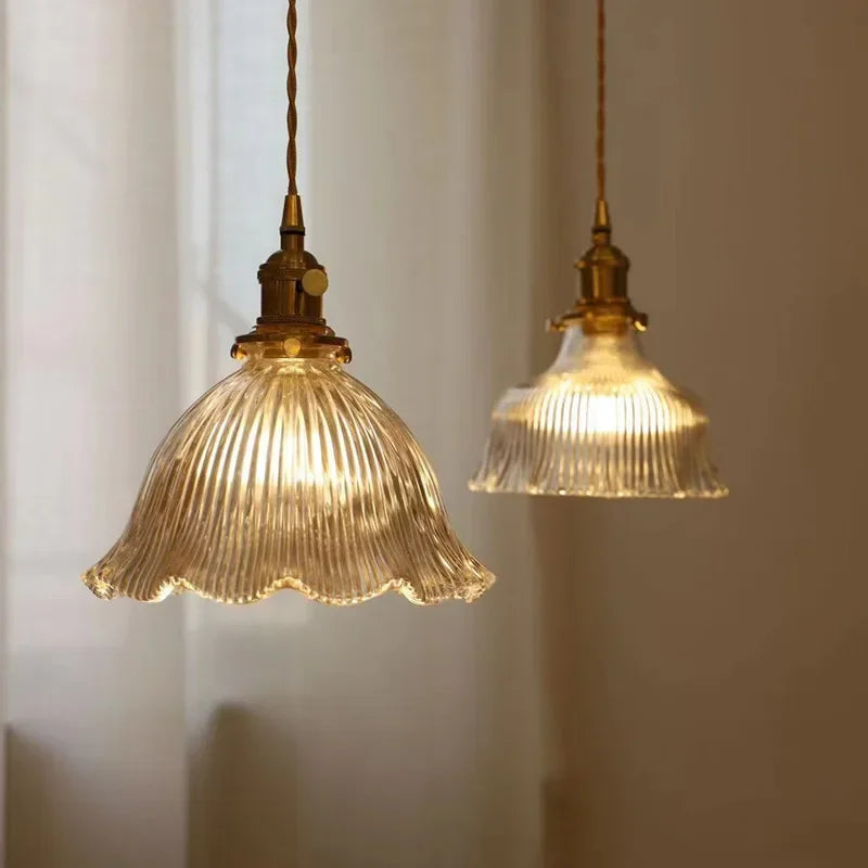 suspension led en verre nordique décoration intérieure moderne - vue 2 sur 8