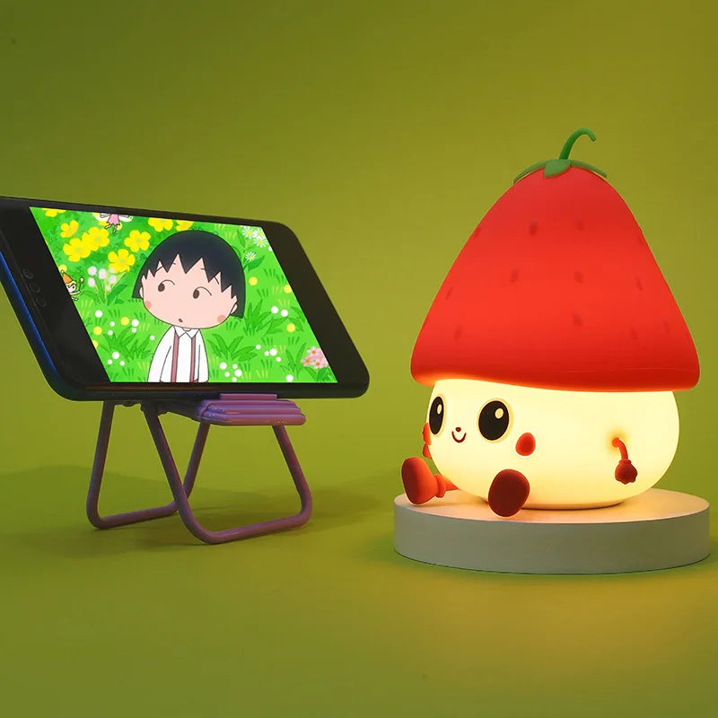 Lampe Veilleuse Led en forme de fruit en Silicone - vue 6 sur 9