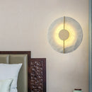 applique murale led design nordique en marbre et cuivre doré