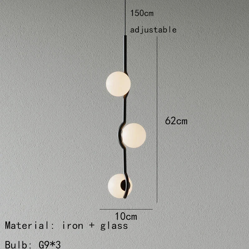 suspension en verre pour décoration intérieure ampoule non incluse