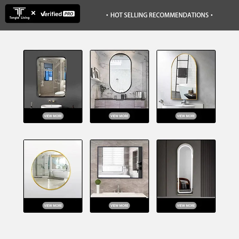 miroir mural doré en pu français design élégant pleine longueur - vue 6 sur 7