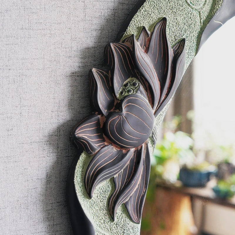 miroirs décoratifs ovales adhésifs rétro pour décoration murale - vue 6 sur 7