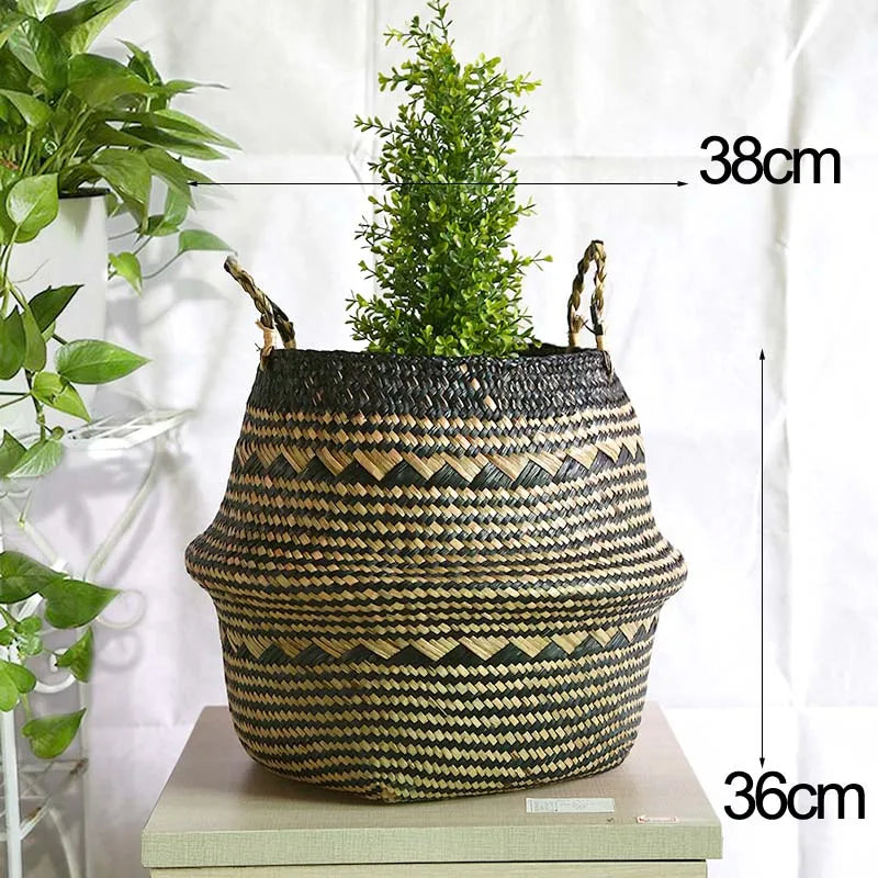 panier de rangement pliable en osier pour jouets et linge - vue 9 sur 13