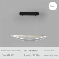 suspension moderne design en fer et acrylique pour ambiance luxe