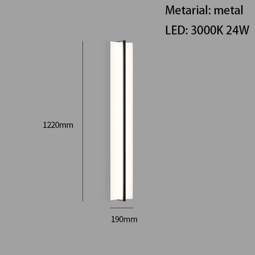 Moderne rechteckige minimalistische Wandleuchte für warmes Licht