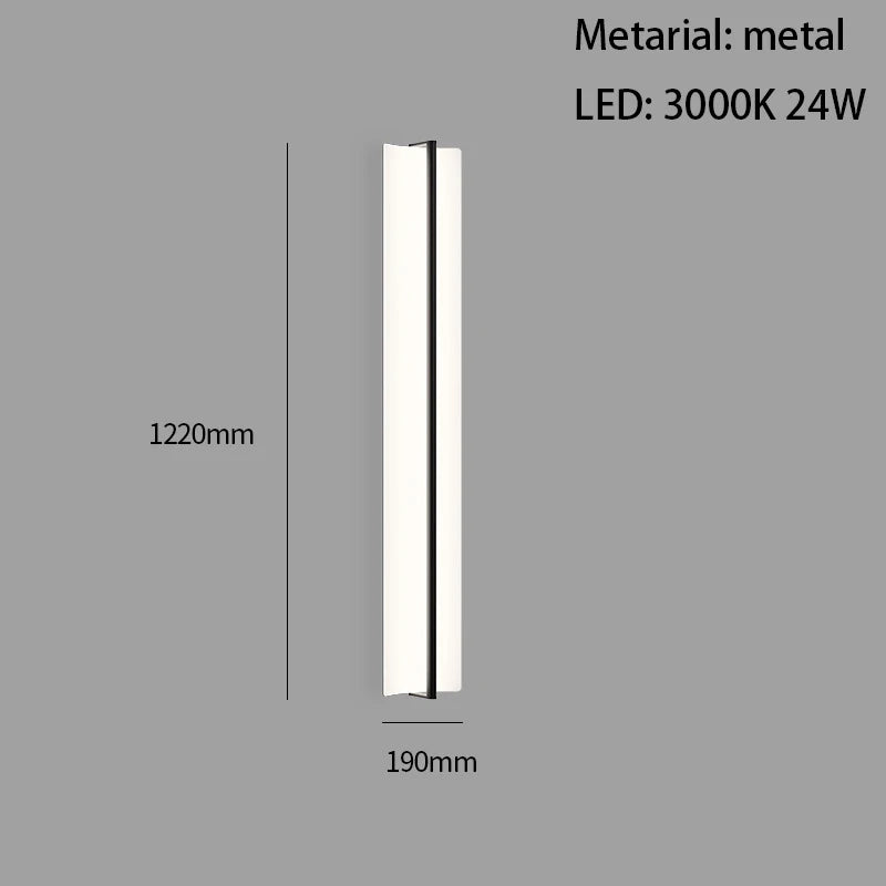 Moderne rechteckige minimalistische Wandleuchte für warmes Licht