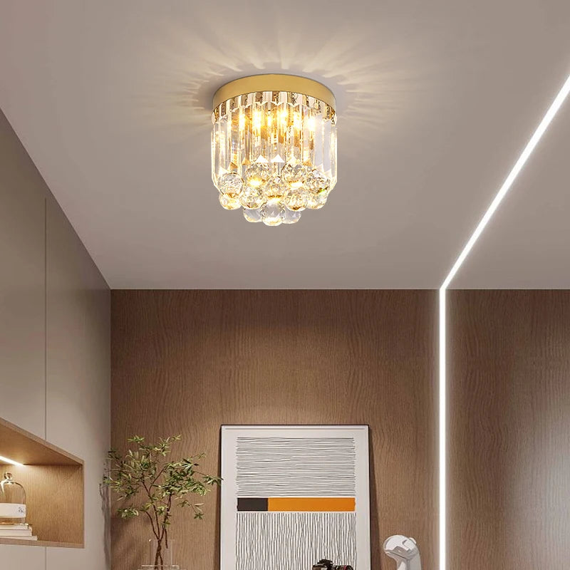 plafonnier en cristal style luxe pour éclairage créatif - vue 4 sur 7