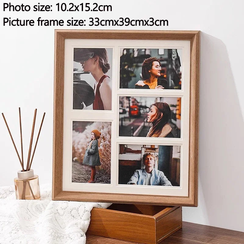 présentoir en bois massif pour cadres photo mariage décoratif - vue 8 sur 10