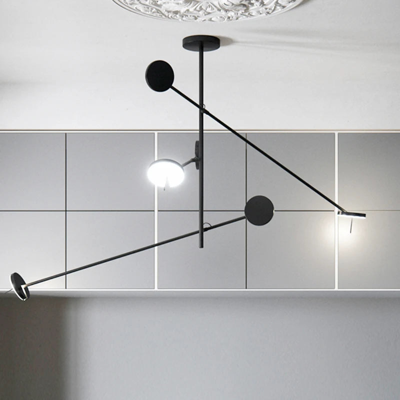 lustre design moderne minimaliste rotatif pour décoration intérieure