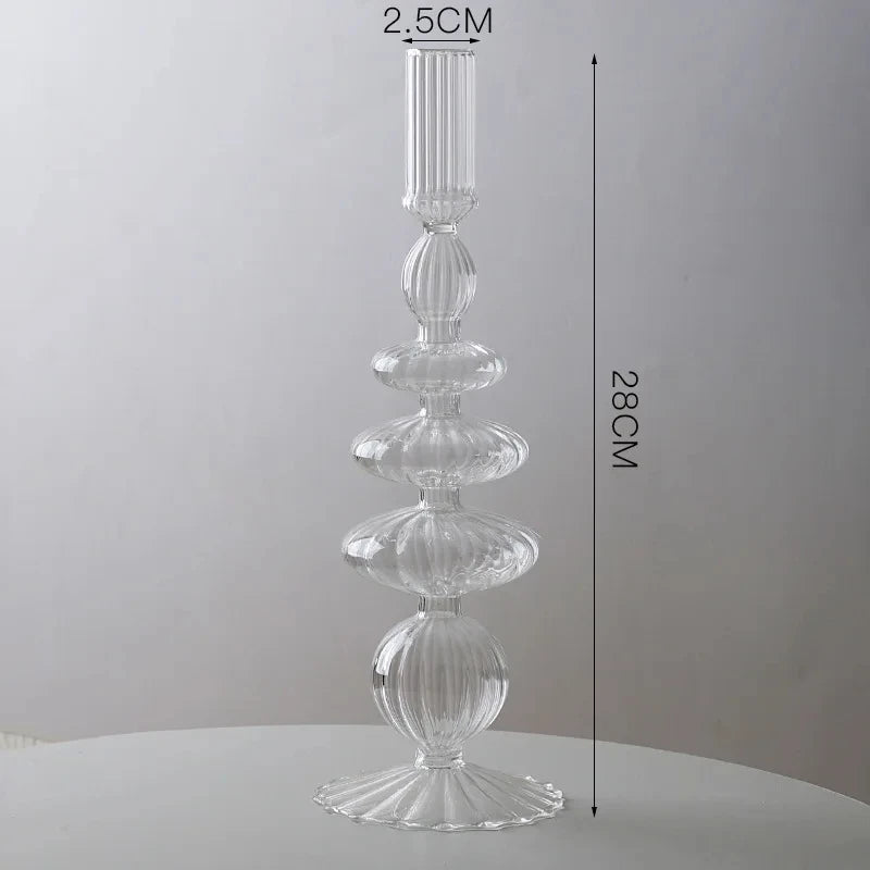 bougeoir en verre européen pour décoration et mariage - vue 20 sur 30