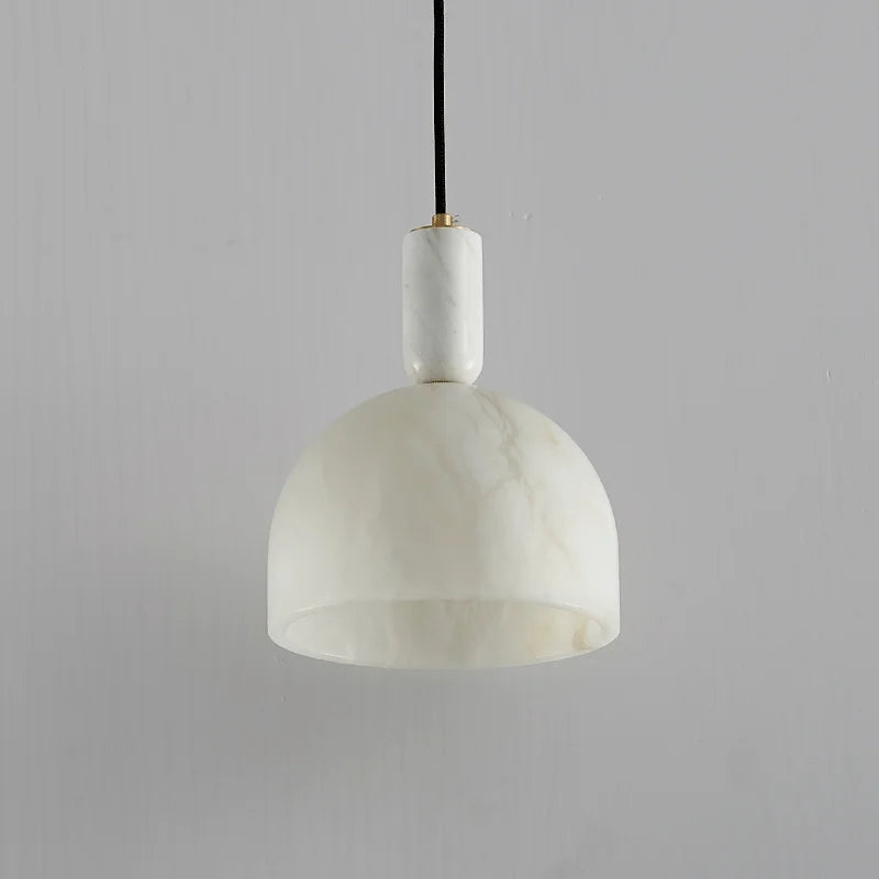 suspension en albâtre avec base en cuivre pour intérieur élégant - vue 3 sur 6