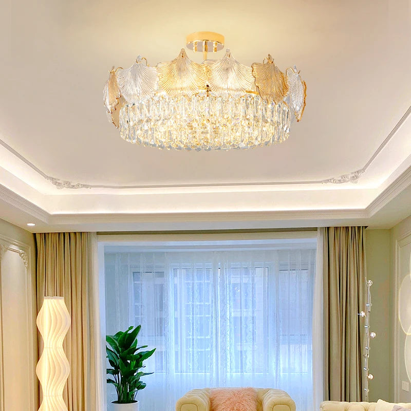 lustre en verre cristal design moderne pour intérieur élégant - vue 5 sur 14