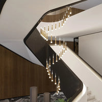Moderner minimalistischer LED-Kronleuchter für Duplex-Treppen und Loft