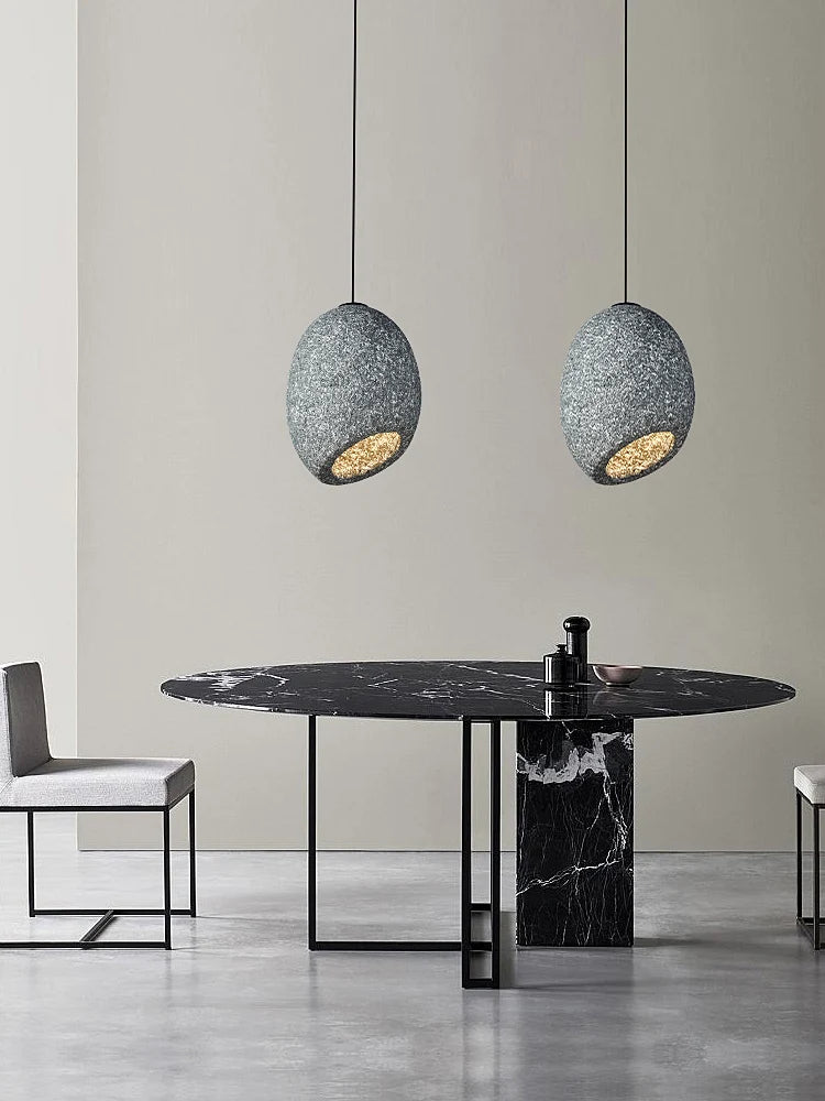 LED-Kronleuchter im nordischen Wabi Sabi Stil für Café und Restaurant - vue 2 sur 10