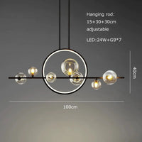 Nordic creative G9 LED dining room chandelier Modern industrial style living room, kitchen island home decoration chandelier