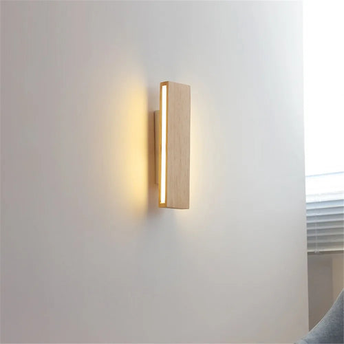applique murale led moderne en bois décorative d'intérieur - vue 3 sur 9