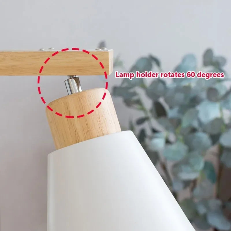 Suspension en fer nordique minimaliste en bois Macaron