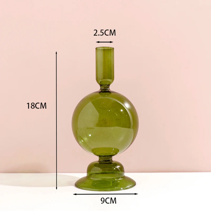 bougeoir en verre européen pour décoration et mariage - vue 17 sur 30