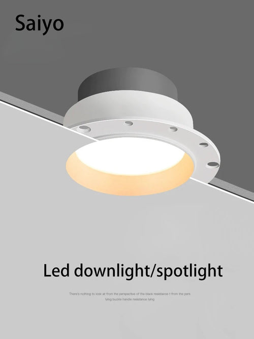spot led ultra fin sans cadre anti-éblouissement pour maison
