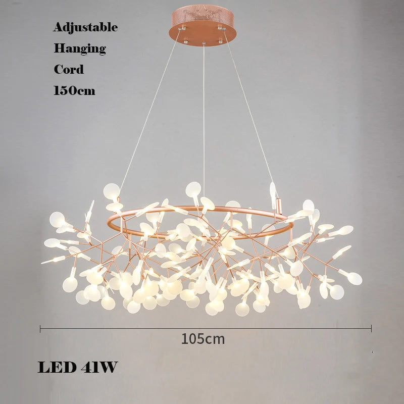 lustre LED créatif en acier inoxydable et acrylique pour décoration intérieure - vue 11 sur 18