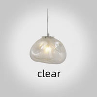 lustre moderne 	 en verre pour restaurant et magasin de vêtements