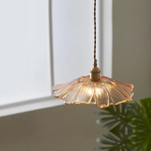 suspension rétro en verre pour décoration intérieure élégante