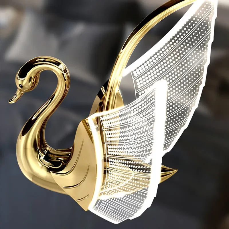 Suspension LED en forme de cygne - vue 5 sur 7
