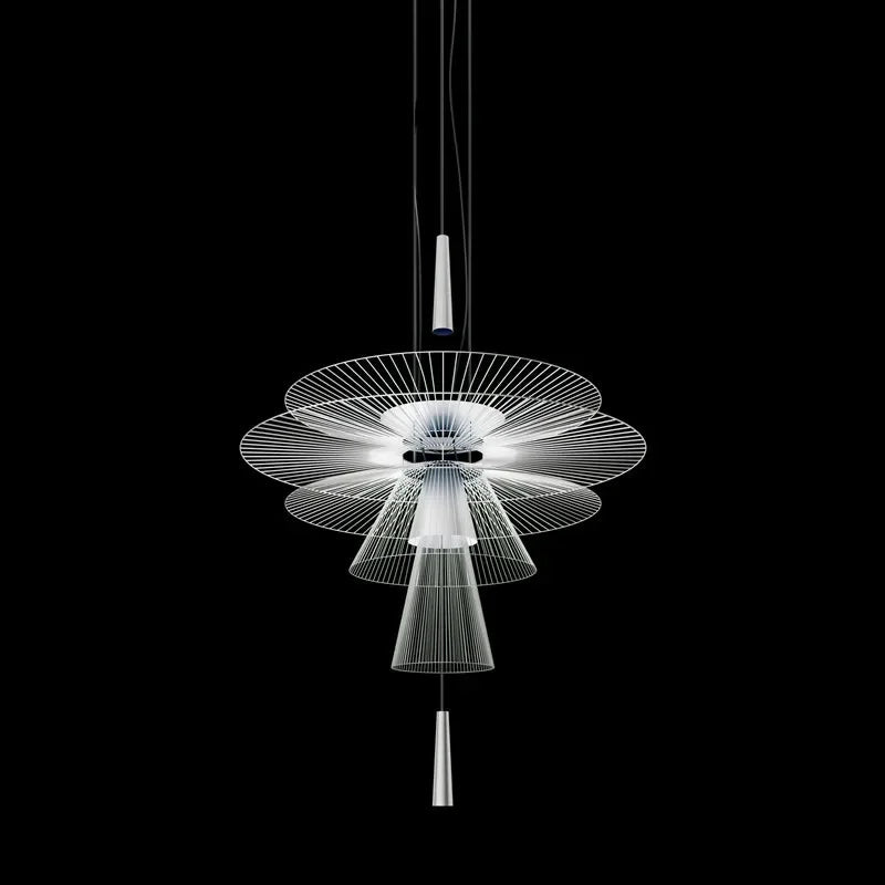 Luxuriöser Kronleuchter Sandyha LED aus Metall, dekorative Pendelleuchte