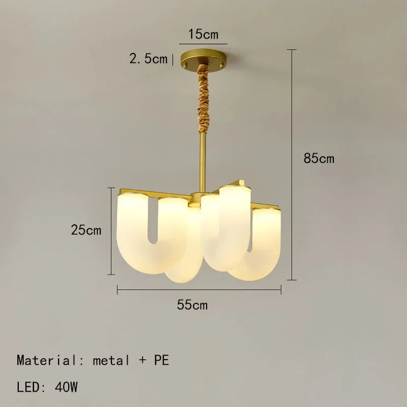 Design-Kronleuchter als moderne Pendelleuchte aus Acryl für stilvolle Einrichtung
