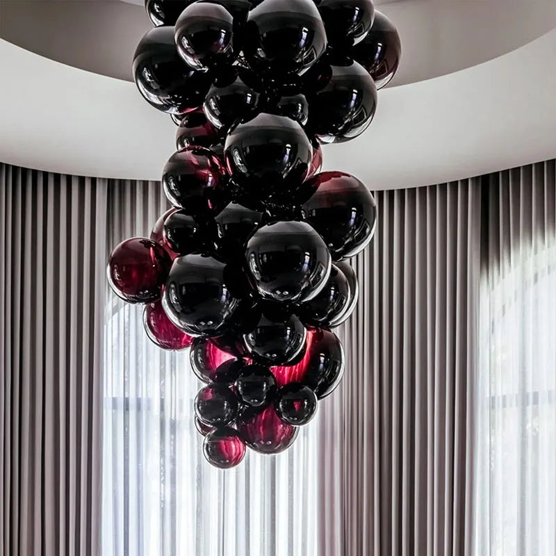 suspension en verre design italien style raisin lumineux - vue 6 sur 11